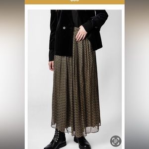 Blowout Sale! Zadig & Voltaire lurex maxi skirt fall 2022. Lined with small slit